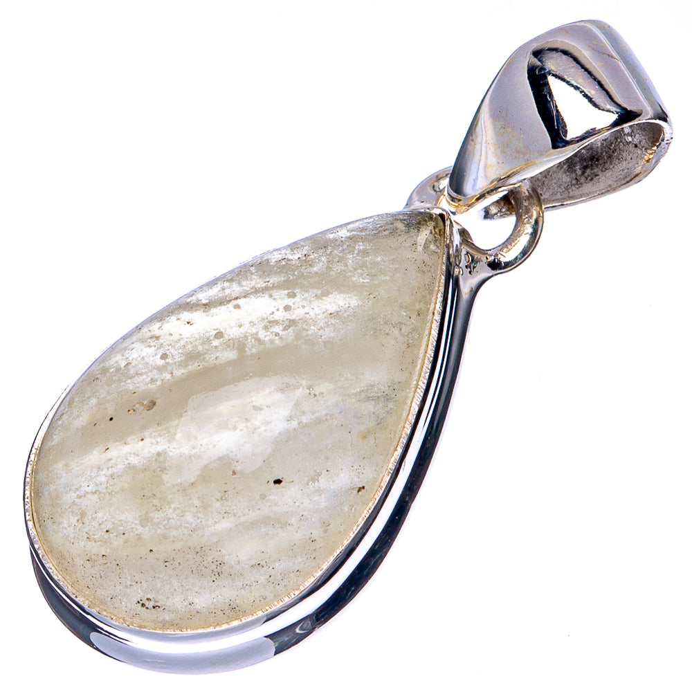 Libyan Glass Pendant 1 1/4" (925 Sterling Silver) P41326