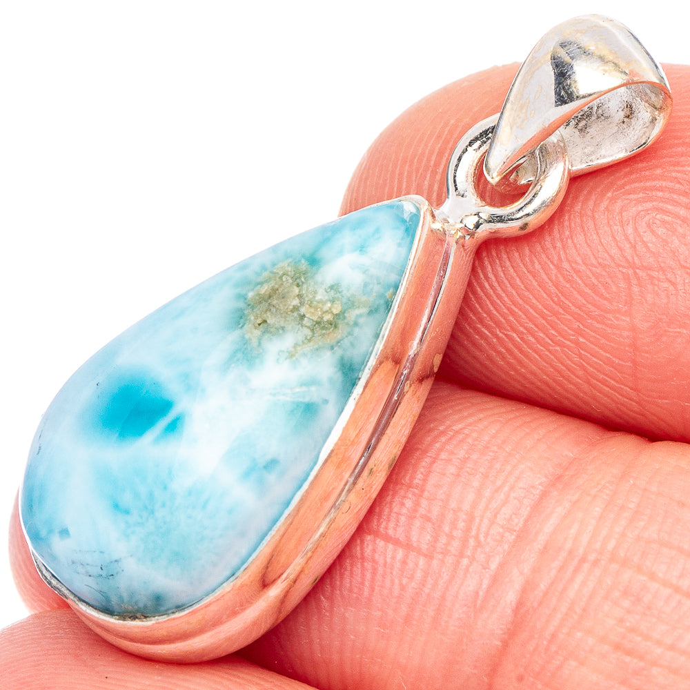 Larimar Pendant 1 1/4" (925 Sterling Silver) P44112