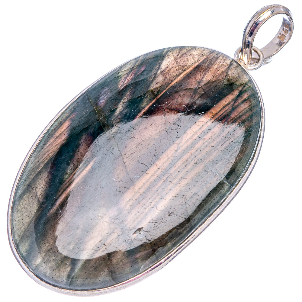 Labradorite Pendant 2 1/4" (Silver Plated)