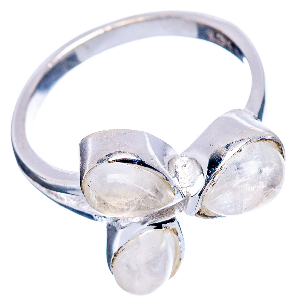 Rainbow Moonstone Dainty Ring Size 6 (.925 Sterling Silver)