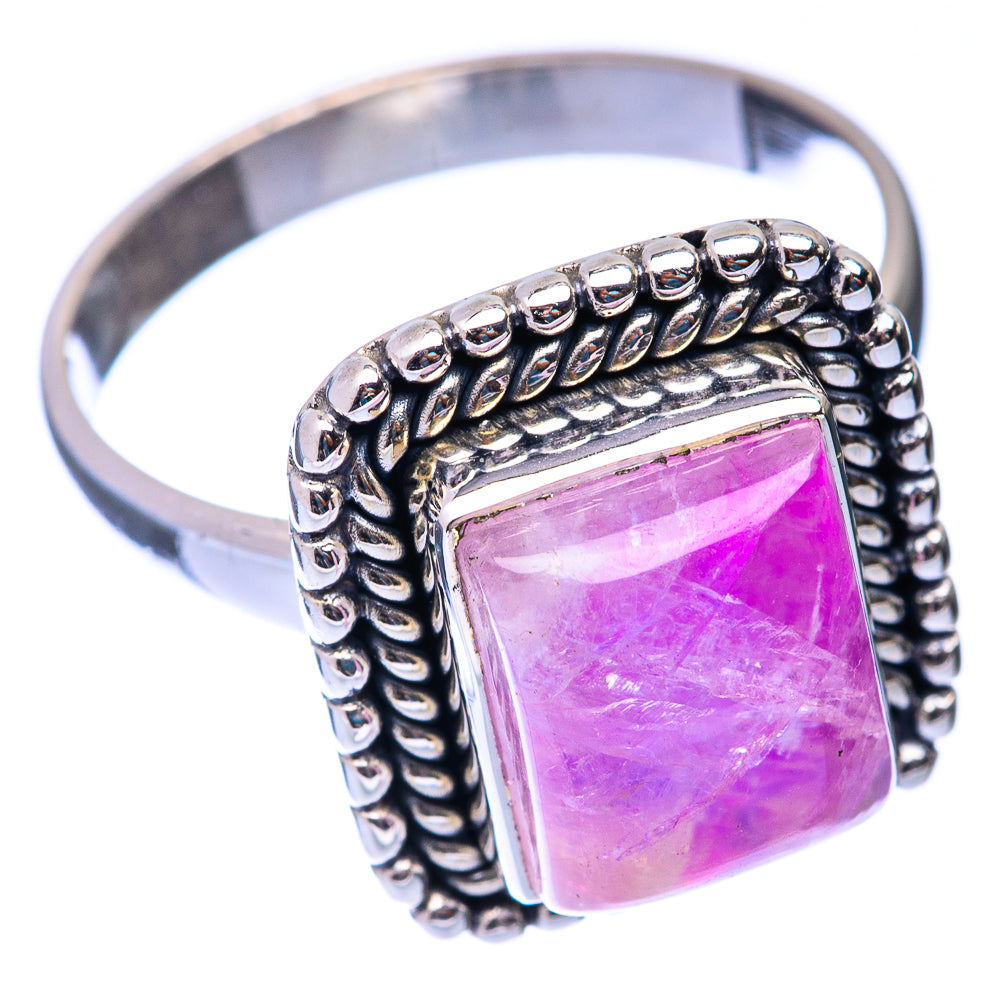 Pink Moonstone Ring Size 9.75 (925 Sterling Silver) R141089