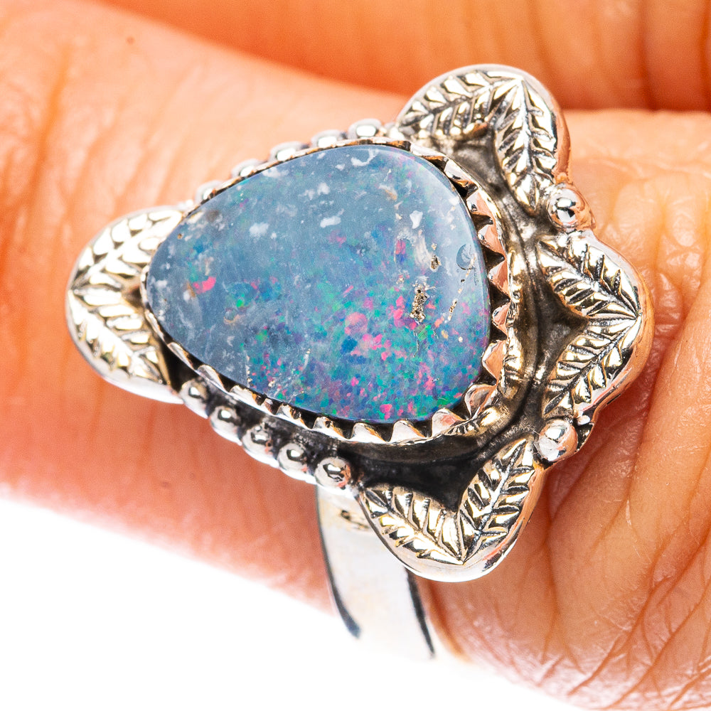 Rare Doublet Opal Ring Size 6.5 (925 Sterling Silver) R4108