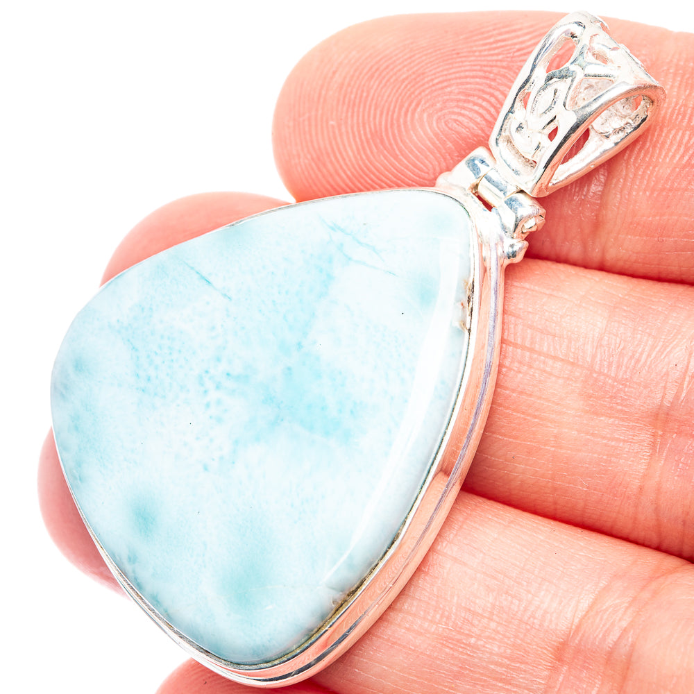 Larimar Pendant 1 3/4" (925 Sterling Silver) P39228