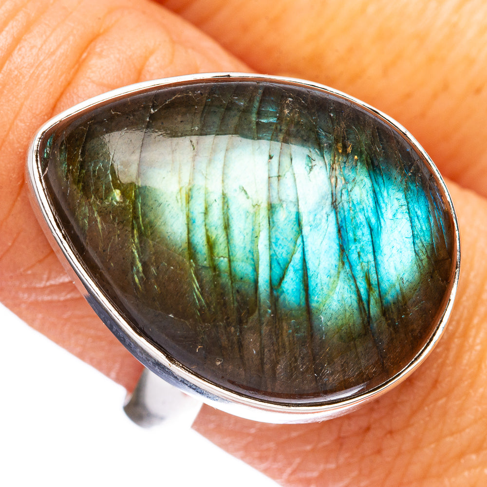 Labradorite Ring Size 9 (925 Sterling Silver) R3805