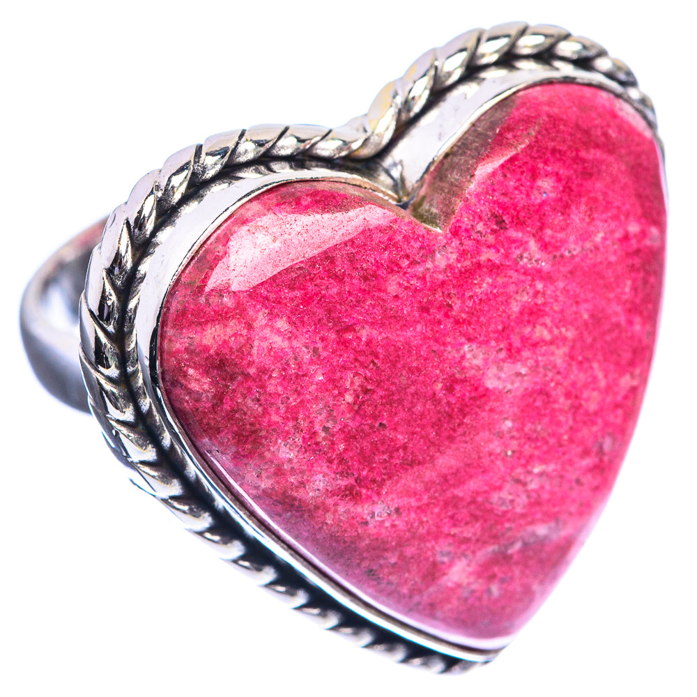 Large Thulite 925 Sterling Silver Ring Size 6