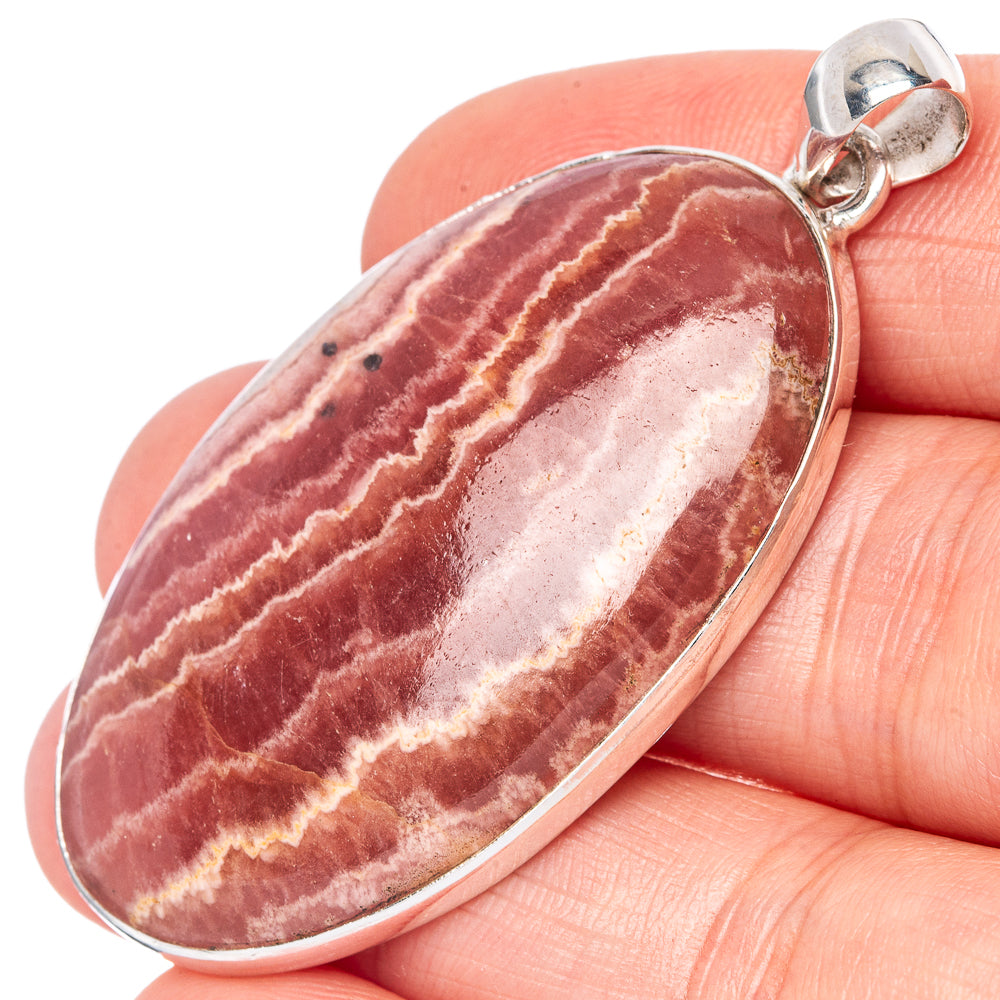 Rhodochrosite Pendant 2 1/8" (925 Sterling Silver) P42865
