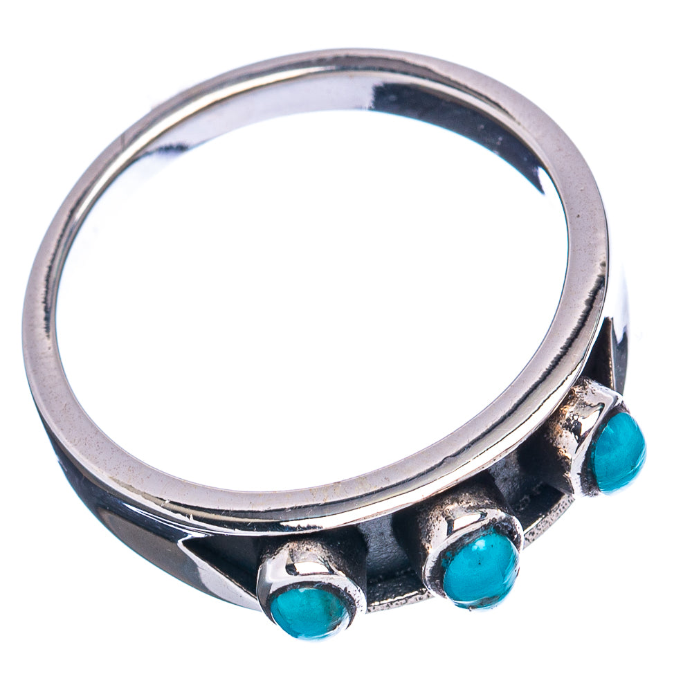 Native Style Mohave Turquoise Ring Size 8.5 (.925 Sterling Silver)