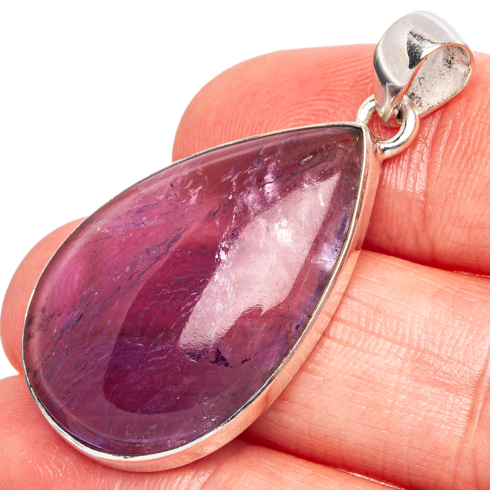 Amethyst Pendant 1 5/8" (925 Sterling Silver) P43297