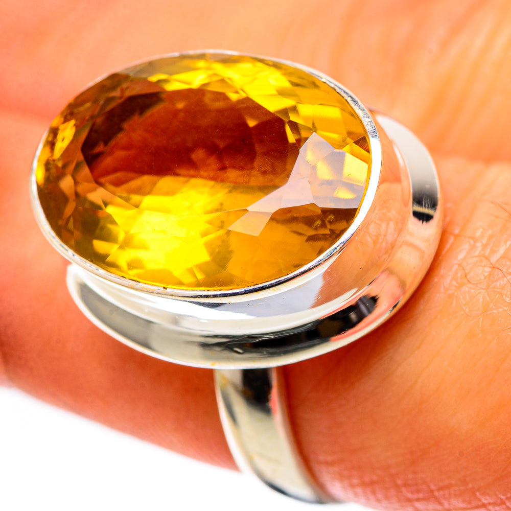 Faceted Citrine Ring Size 7.25 (925 Sterling Silver) RING138801