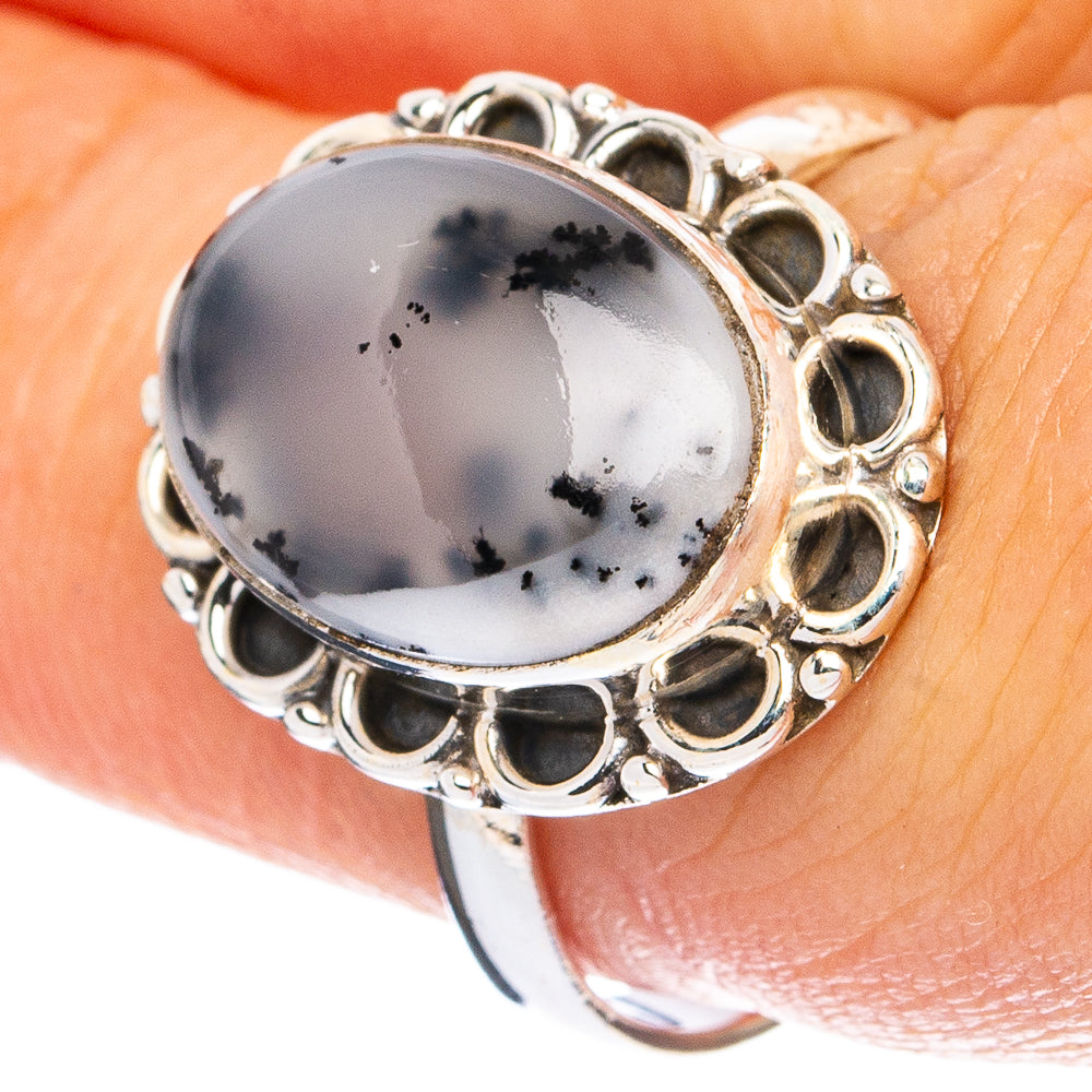 Denrditic Opal Ring Size 7.5 (925 Sterling Silver) R8278
