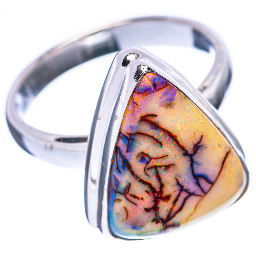 Rare Sterling Opal Ring Size 7.25 (925 Sterling Silver) R2160