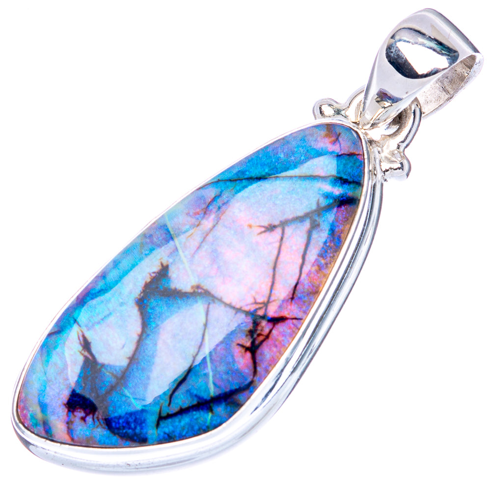 Rare Sterling Opal 925 Sterling Silver Pendant 1 1/2" (925 Sterling Silver) P41913