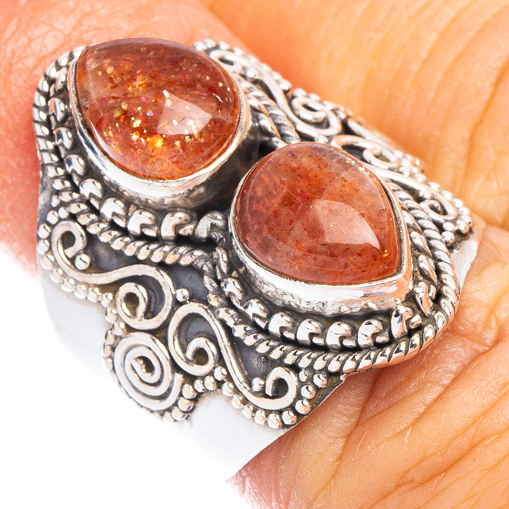 Sunstone Ring Size 6.75 (925 Sterling Silver) R6686