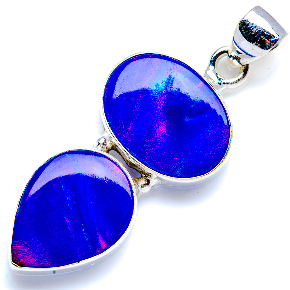 Aura Opal Pendant 1 3/4" (925 Sterling Silver) PD38277