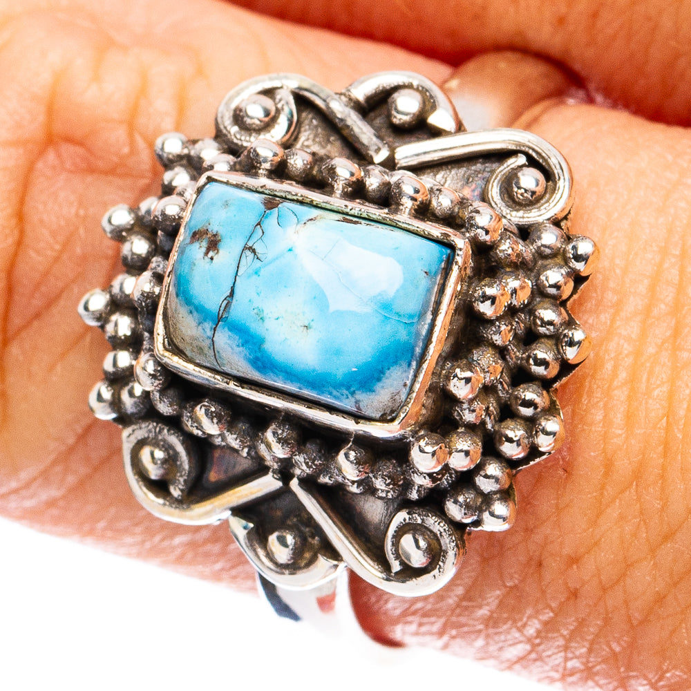 Rare Golden Hills Turquoise Ring Size 8.75 (925 Sterling Silver) R8585