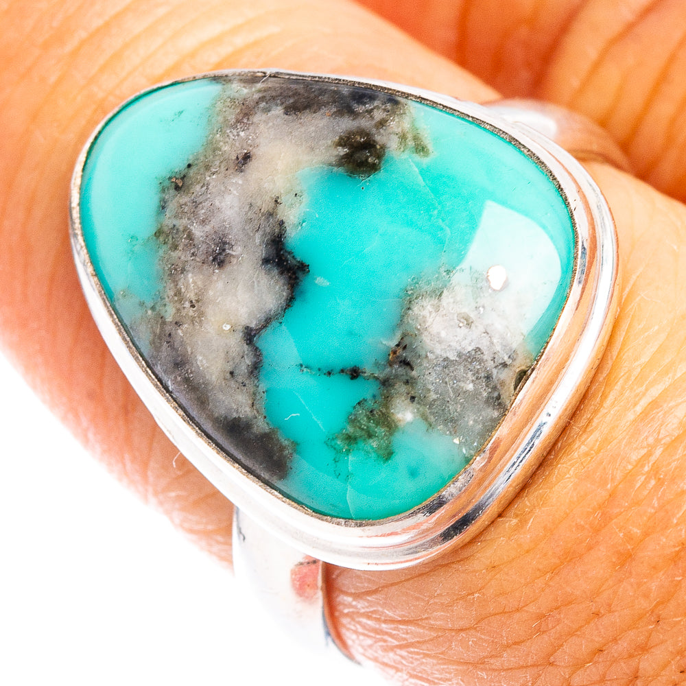 Rare Kingman Turquoise Ring Size 8 (.925 Sterling Silver)
