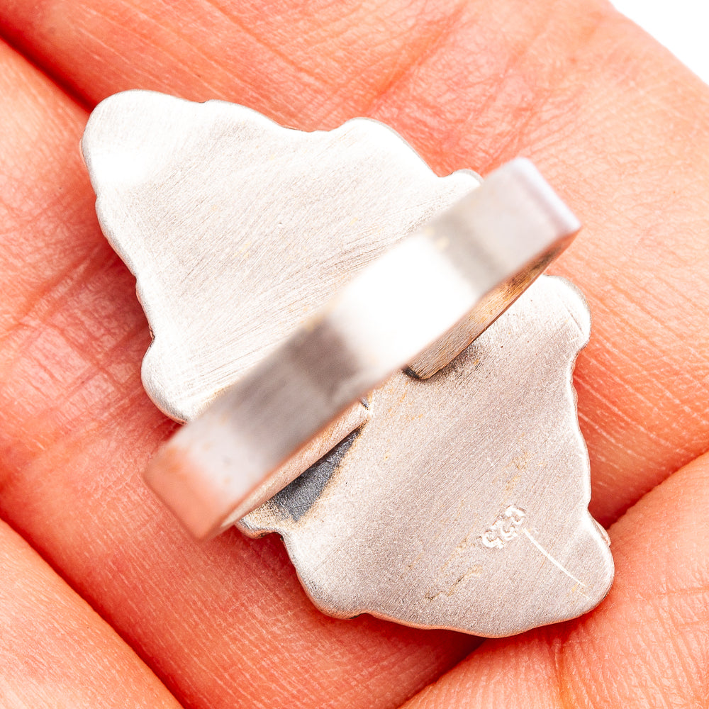 Exclusive Native Style Sterling Opal Ring Size 7 Adjustable (.925 Sterling Silver)