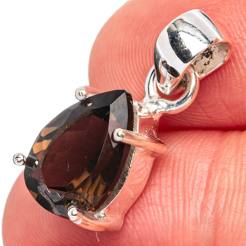 Smoky Quartz Pendant 7/8" (.925 Sterling Silver)