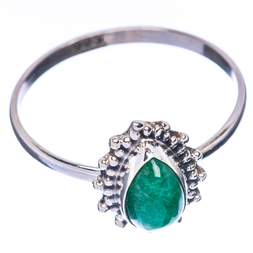 Emerald Dainty Ring Size 8.75 (925 Sterling Silver) R145029