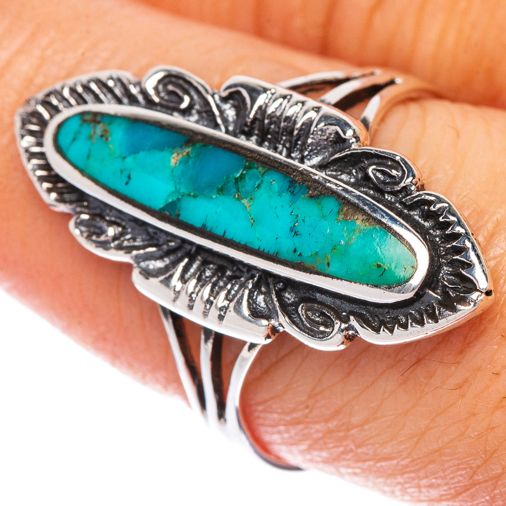 Rare Arizona Turquoise Ring Size 8.5 (925 Sterling Silver) R1446