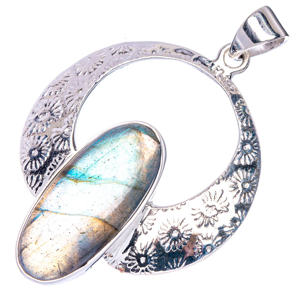 Premium Labradorite Pendant 1 3/4" (925 Sterling Silver) P41832