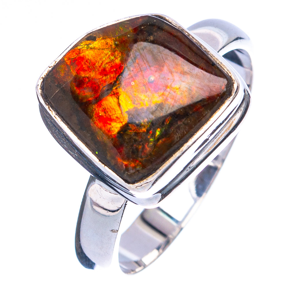 Rare Ammolite Ring Size 7 (925 Sterling Silver) R4883