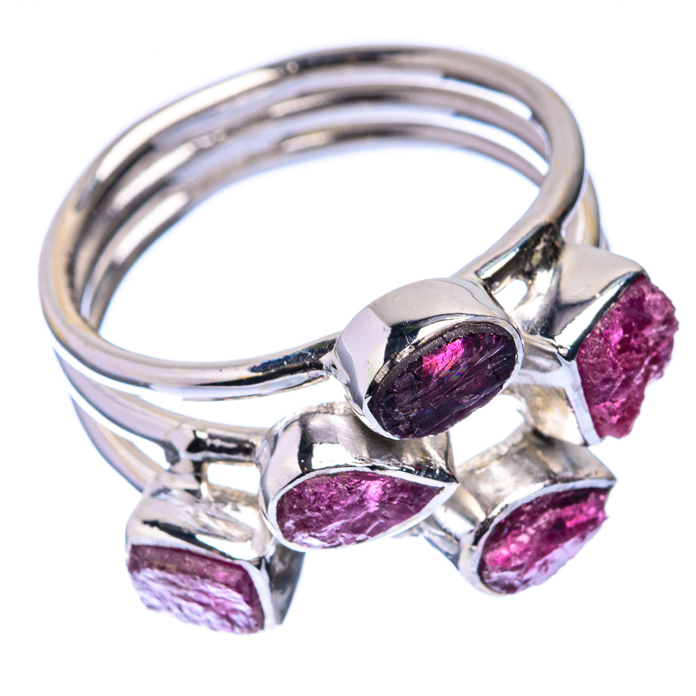 Premium Raw Pink Tourmaline Ring Size 8 (925 Sterling Silver) R141772