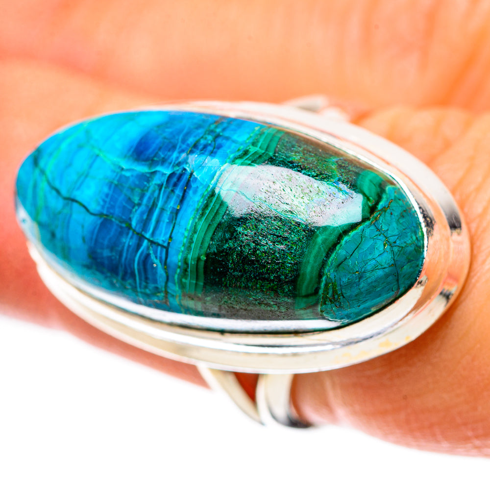 Malachite In Chrysocolla Ring Size 6.5 (925 Sterling Silver) RING138845