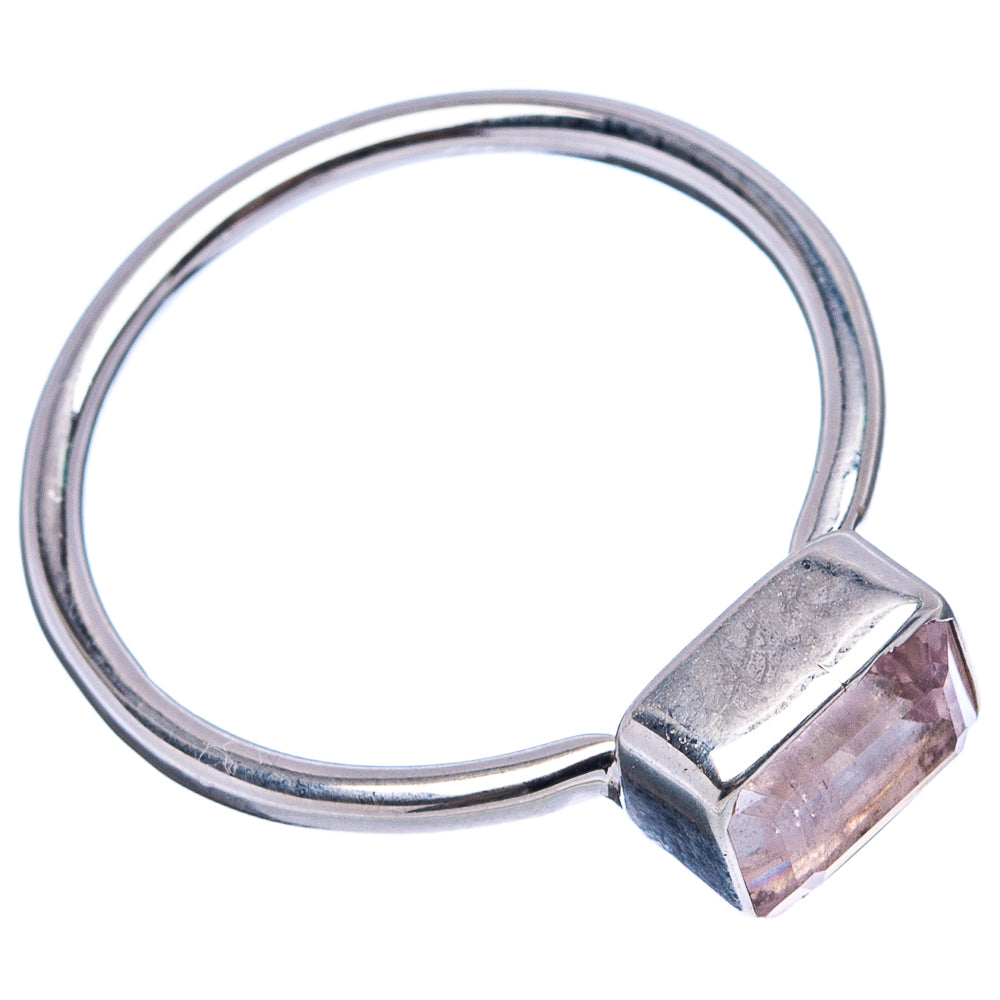 Rare Morganite Ring Size 8 (.925 Sterling Silver)