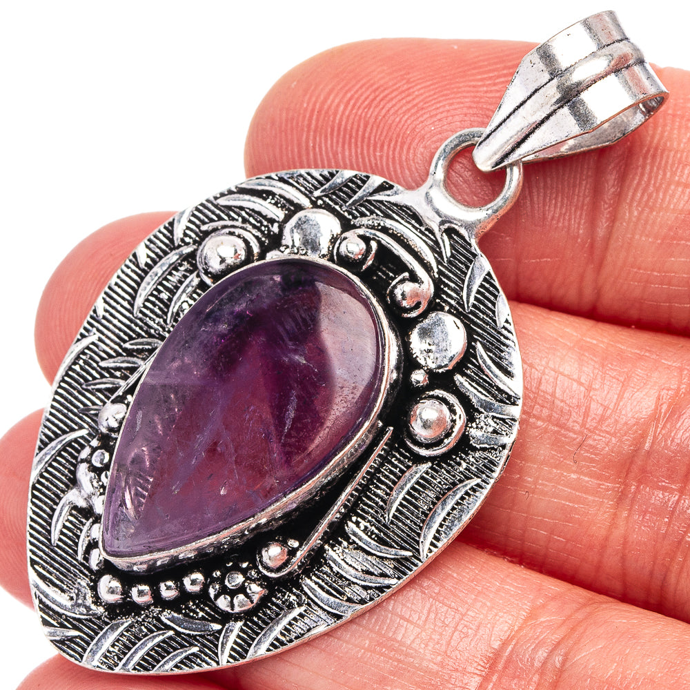 Amethyst Pendant 2 1/8" (German Silver)