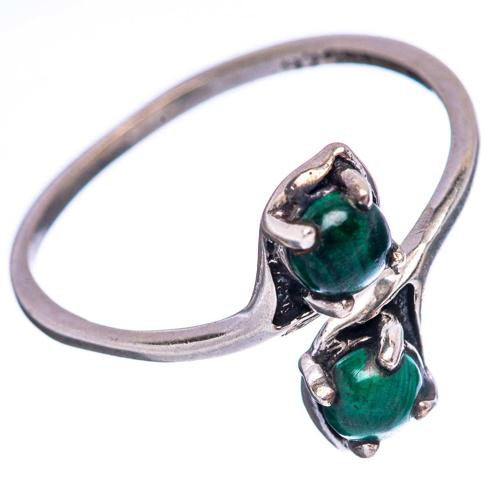 Dainty Malachite Ring Size 6 (.925 Sterling Silver)