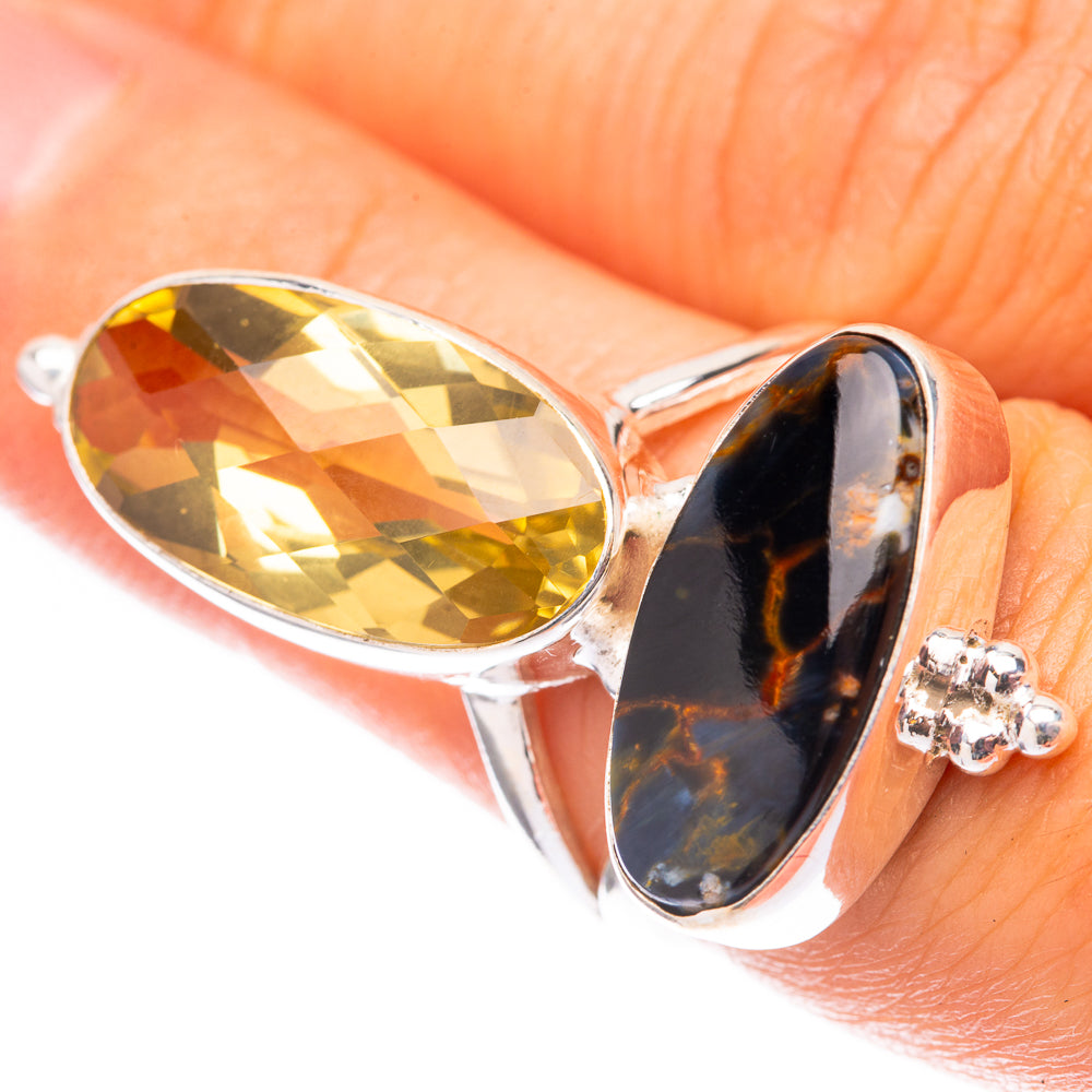Large Pietersite, Citrine 925 Sterling Silver Ring Size 6.25 (925 Sterling Silver) RING140454