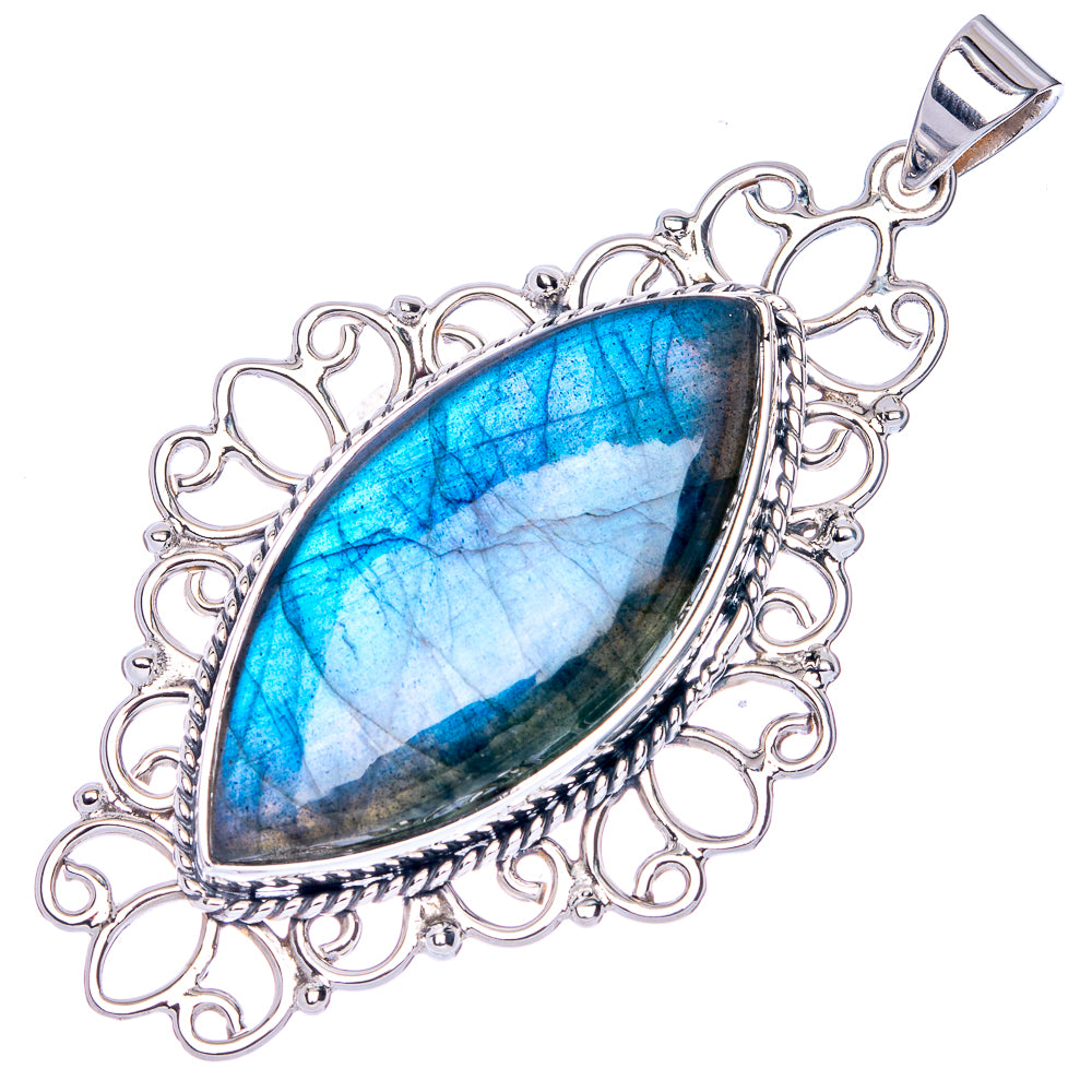 Signature Labradorite Pendant 2 1/2" (925 Sterling Silver) P41812
