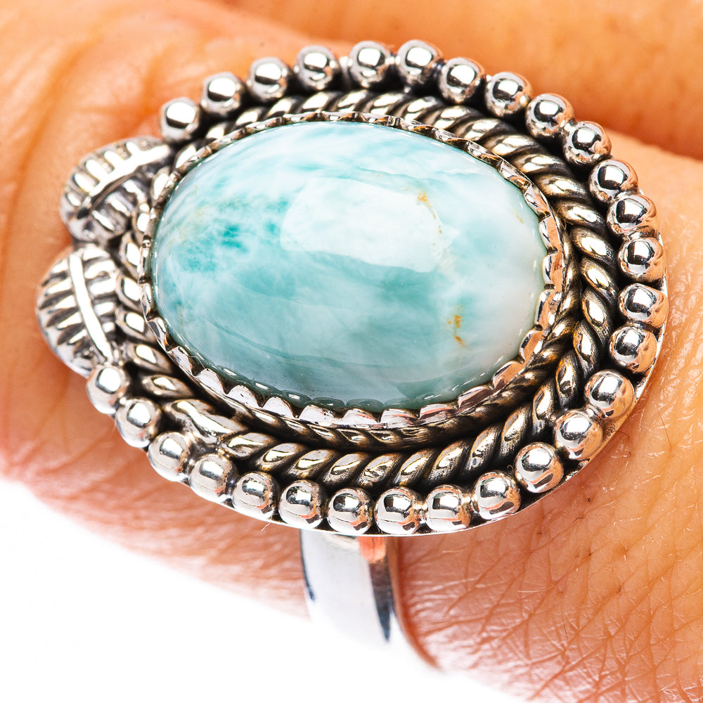 Larimar Ring Size 8.75 (925 Sterling Silver) R2139