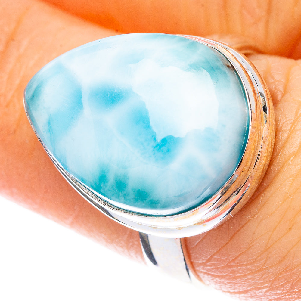 Larimar Ring Size 7.25 (925 Sterling Silver) R2262