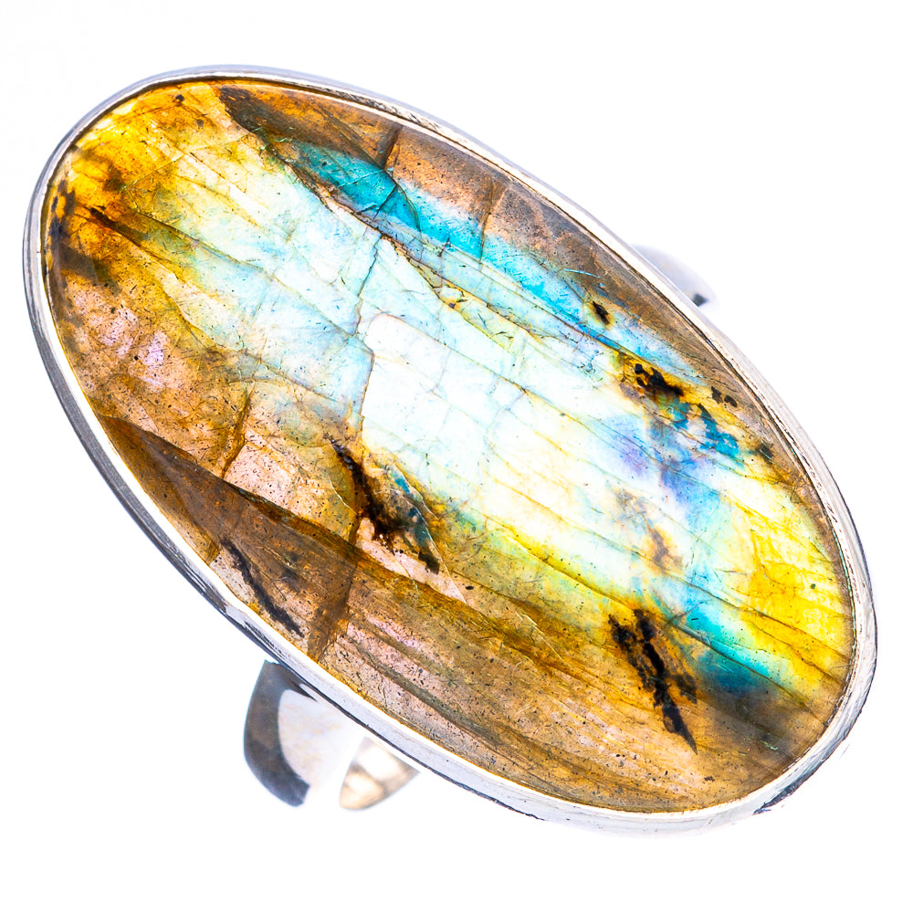 Labradorite Ring Size 6.5 (925 Sterling Silver) R4635