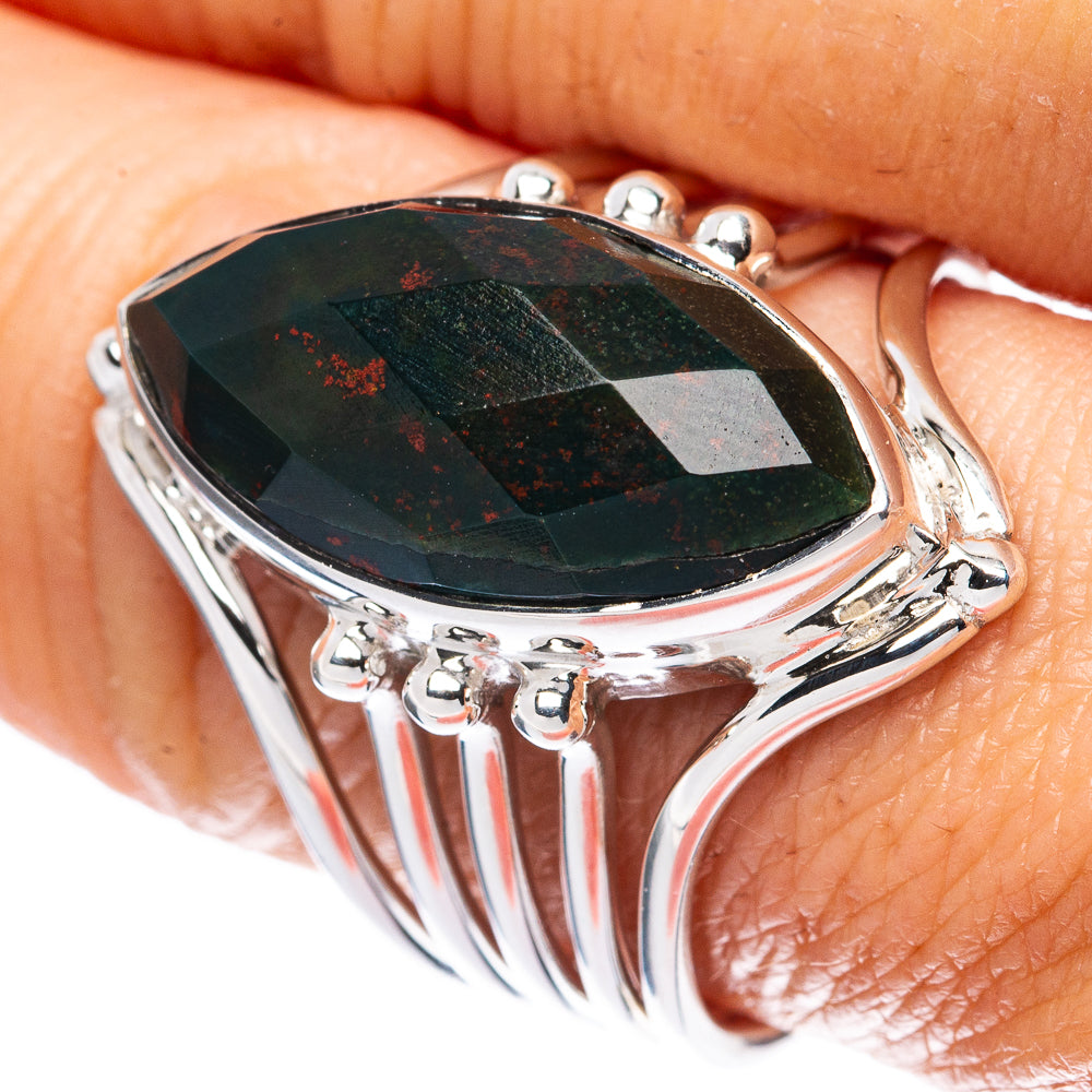 Premium Bloodstone Ring Size 9 (925 Sterling Silver) R2645
