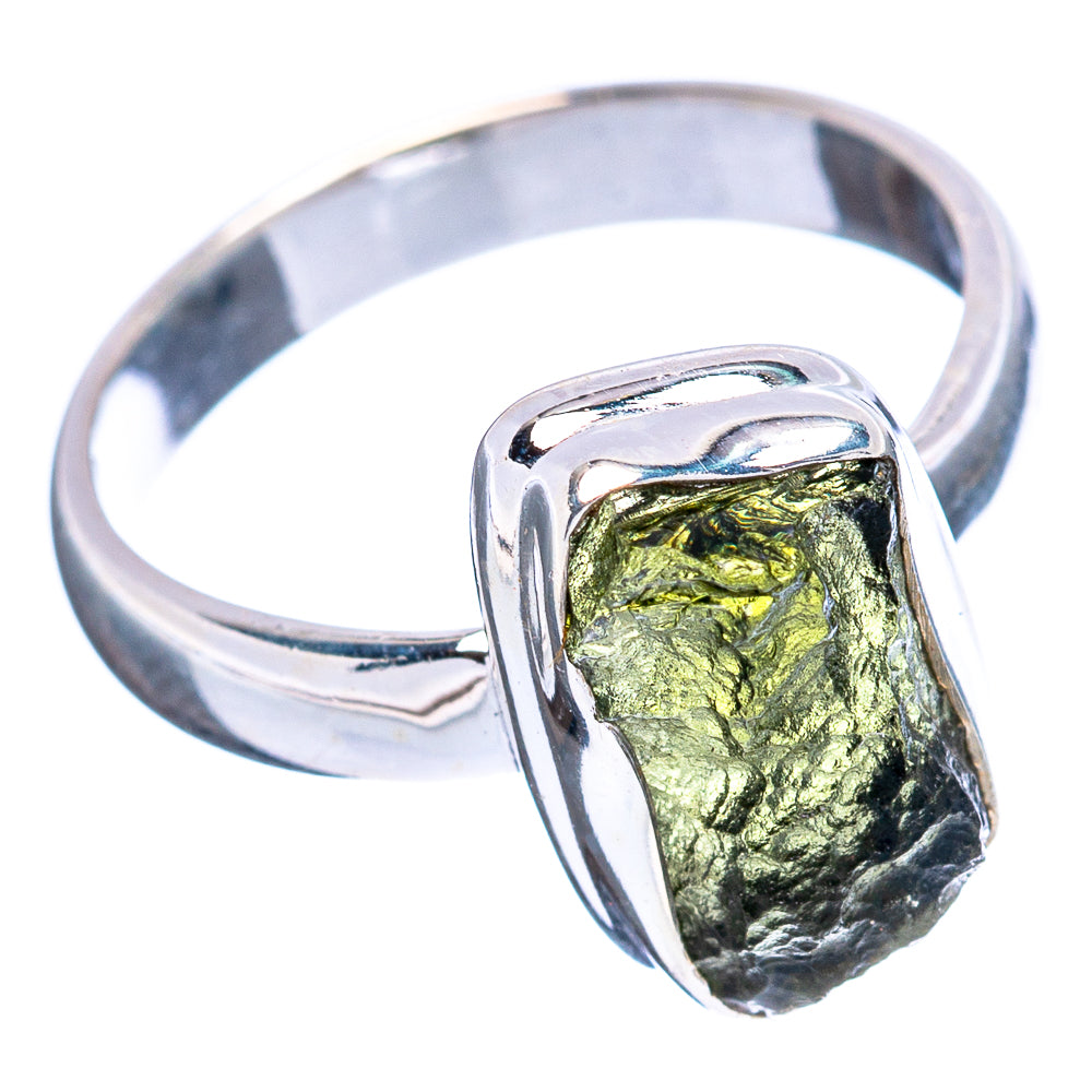 Rare Czech Moldavite Ring Size 6 (.925 Sterling Silver)