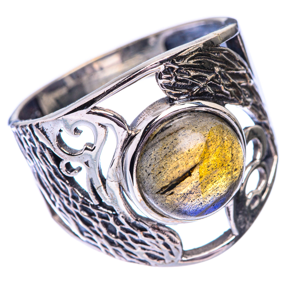 Labradorite Ring Size 8 (925 Sterling Silver) R140575