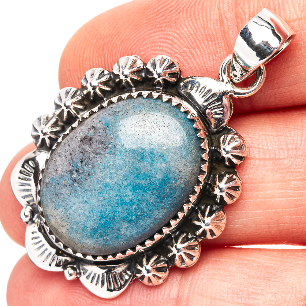 Premium Apatite Pendant 1 5/8" (.925 Sterling Silver)