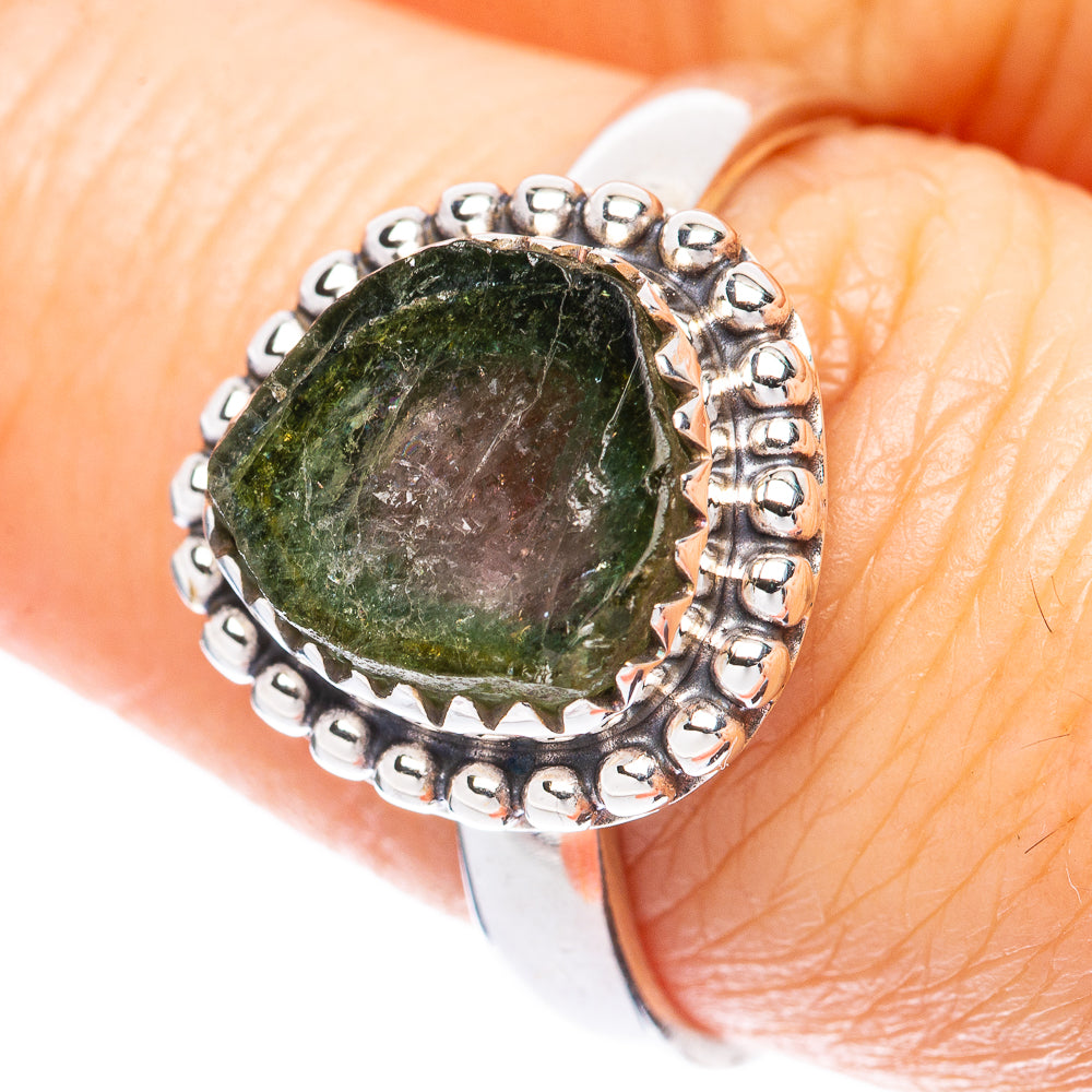 Rare Watermelon Tourmaline Ring Size 8.75 (925 Sterling Silver) R2099