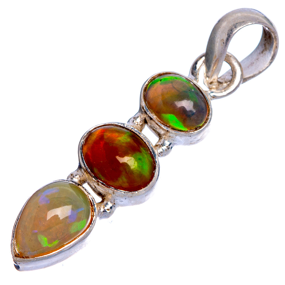 Rare Ethiopian Opal Pendant 1 3/8" (925 Sterling Silver) P40676