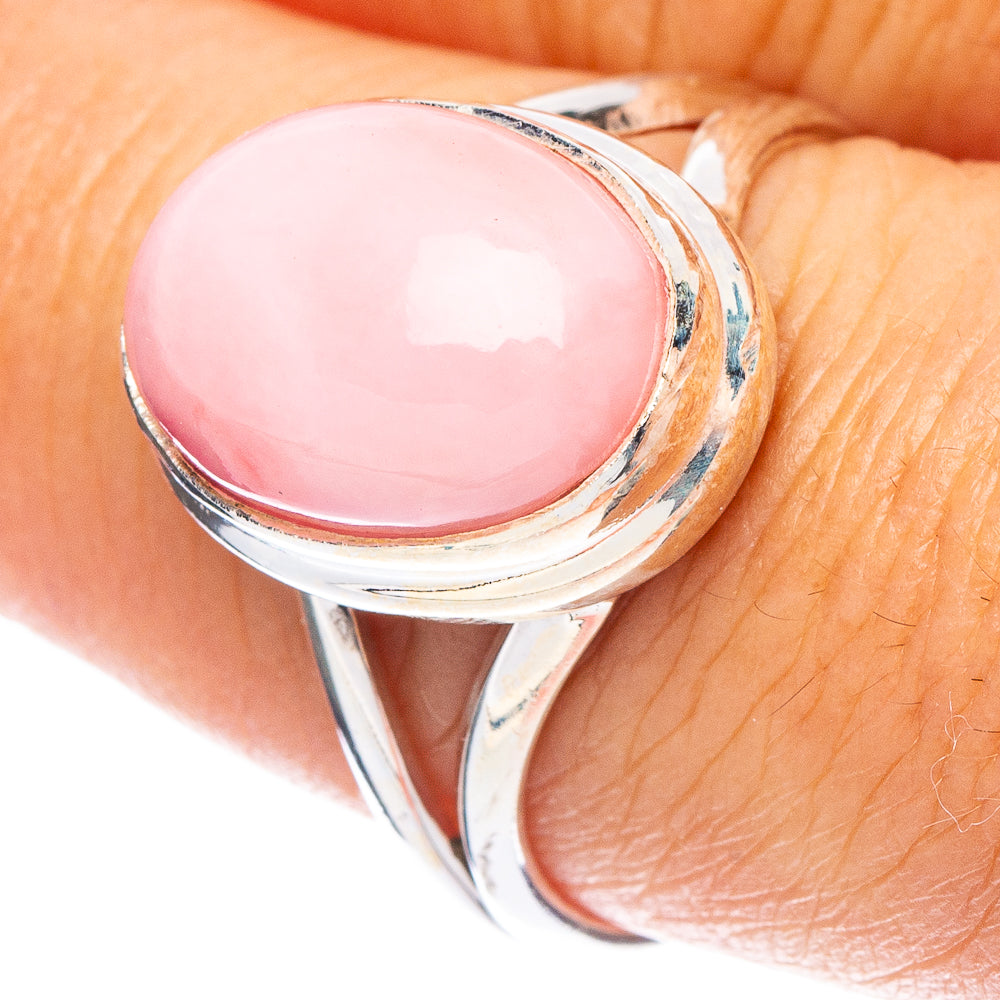 Pink Opal Ring Size 8.25 (925 Sterling Silver) R7262