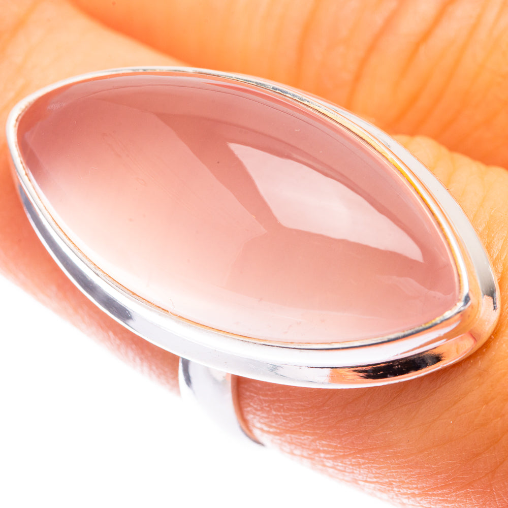 Large Rose Quartz Ring Size 7 (925 Sterling Silver) R141369