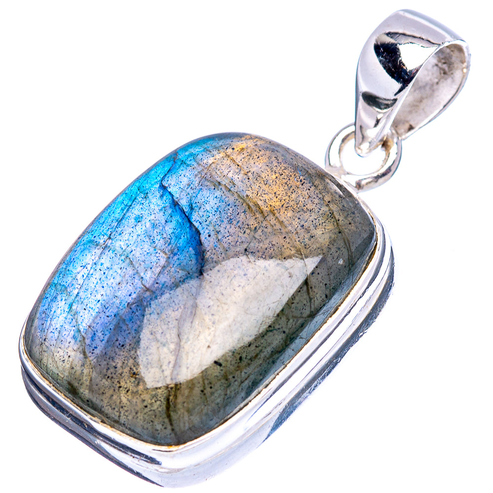 Labradorite Pendant 1 1/4" (.925 Sterling Silver)