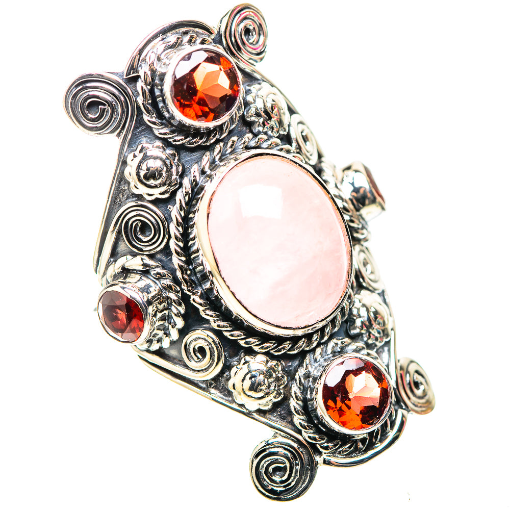 Signature Large Morganite, Garnet Ring Size 8.75 (925 Sterling Silver) RING138312