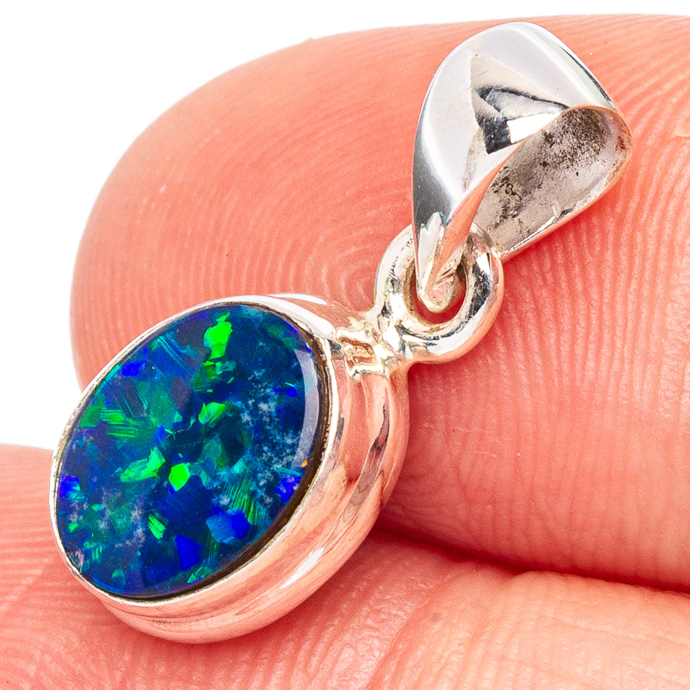 Rare Doublet Opal Pendant 3/4" (925 Sterling Silver) P44752