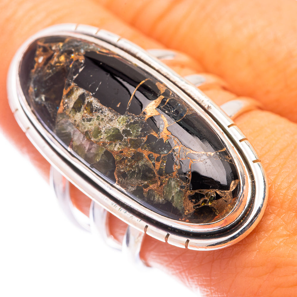 Large Mohave Black Onyx Ring Size 8.75 (925 Sterling Silver) R141040