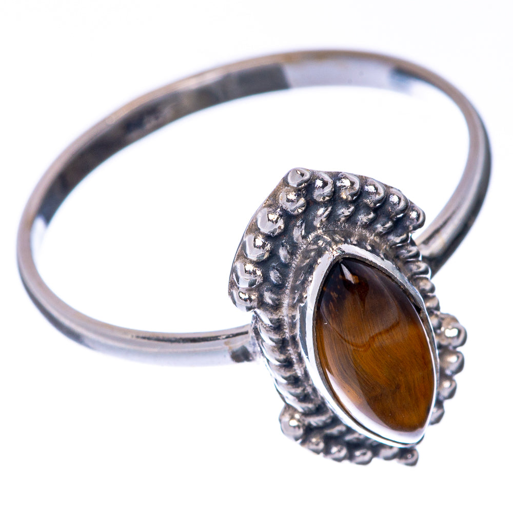 Tiger Eye Dainty Ring Size 9.5 (925 Sterling Silver) R145254