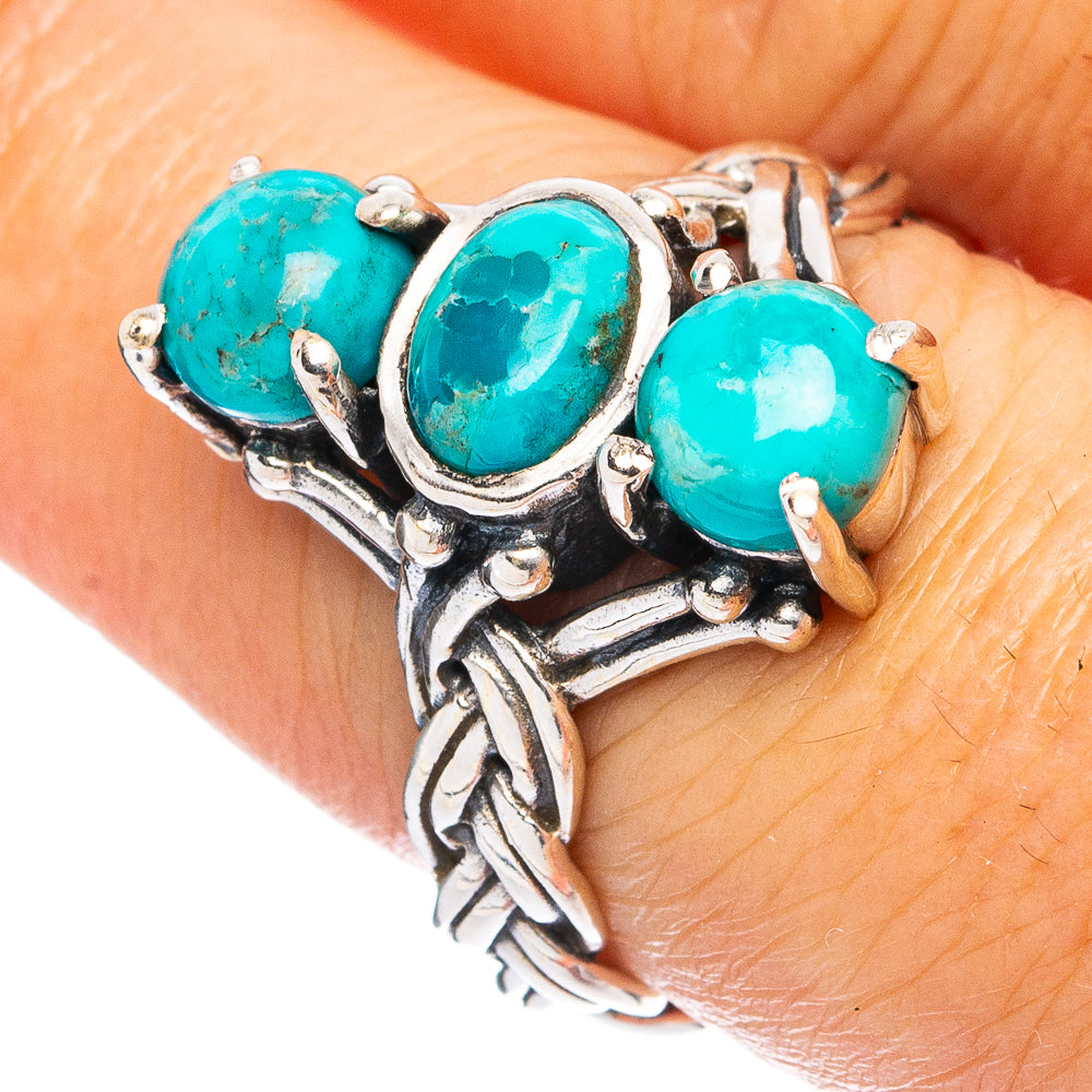 Rare Arizona Turquoise Ring Size 7.75 (925 Sterling Silver) R4817